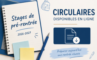Circulaires des stages de pré-rentrée 2026